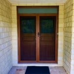 screenguard woodgrain stainless steel - double door